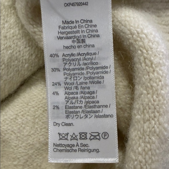 Madewell Cream Mock Neck Knit Cozy Sweater - Picture 8 of 8